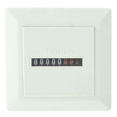 HM-1 AC Hour Meter, Time Setting Range: 0-99,999.99 Hours(White)