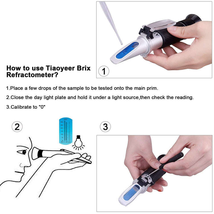 HB-113ATC Brix Hand-Held ATC Refractometer(Black)