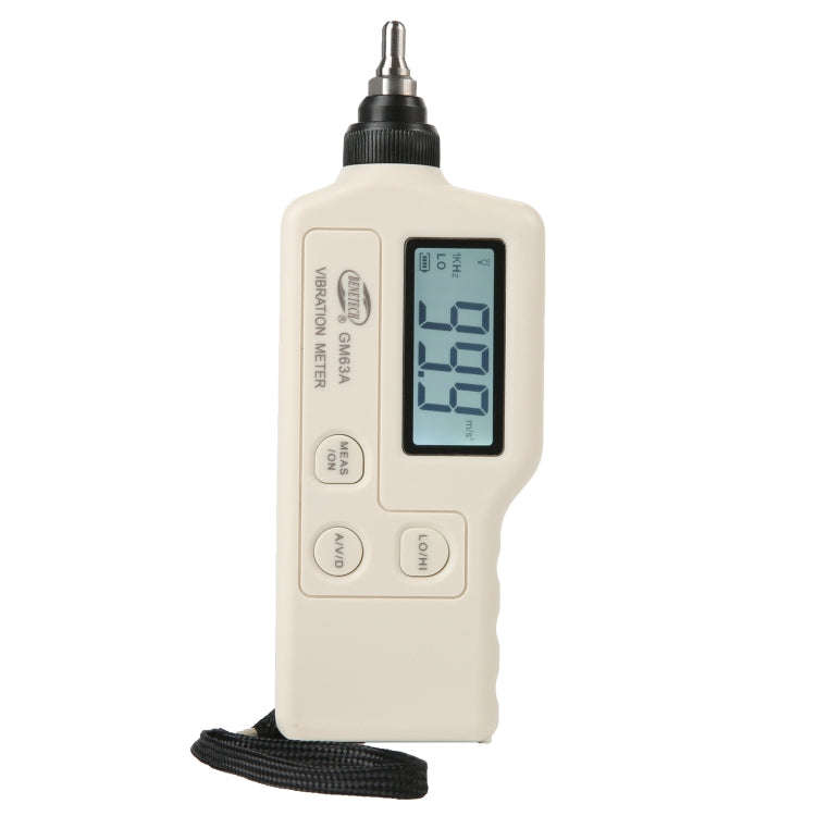BENETECH GM63A Vibration Meter Digital Tester Vibrometer Analyzer Acceleration Velocity(White)