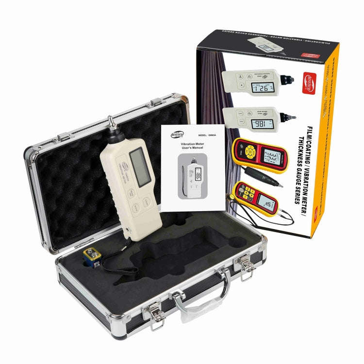 BENETECH GM63A Vibration Meter Digital Tester Vibrometer Analyzer Acceleration Velocity(White)