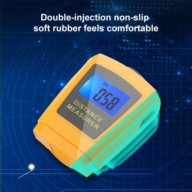 Mini Ultrasonic Distance Measurer with Laser Pointer(Orange)