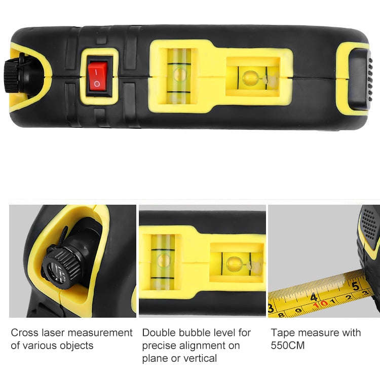 Laser Level with Tape Measure Pro (550cm), LV-05(Yellow)
