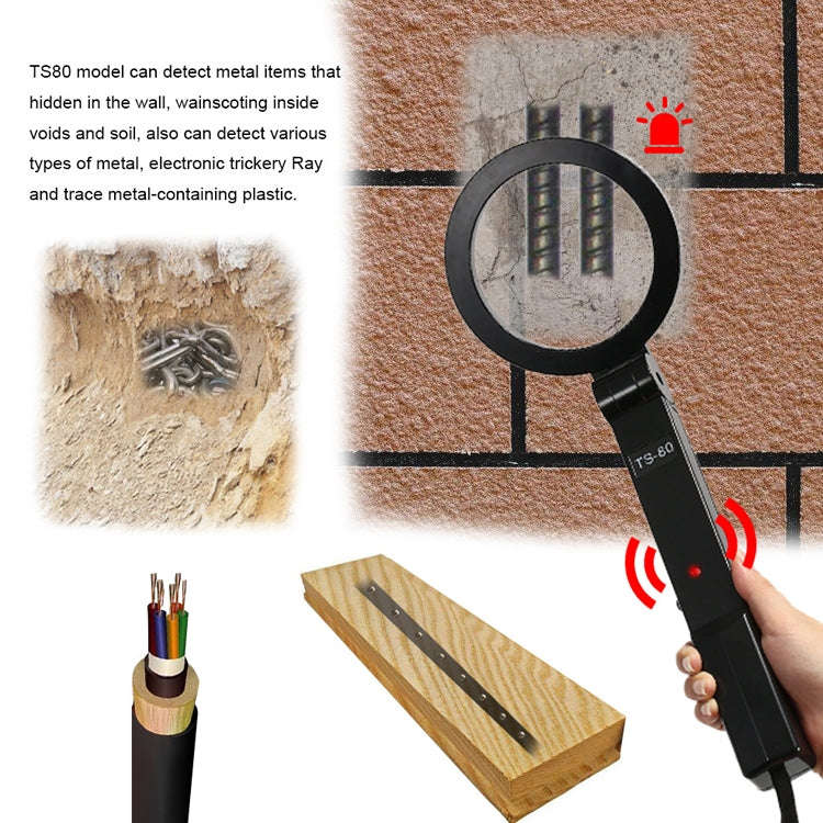 TS-80 Portable Folding Hand-Held Security Metal Detector Scanner(Black)