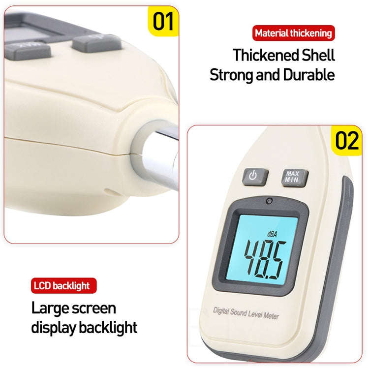 GM1351 Digital Sound Level Meter (Range: 30~130dBA)(Beige)