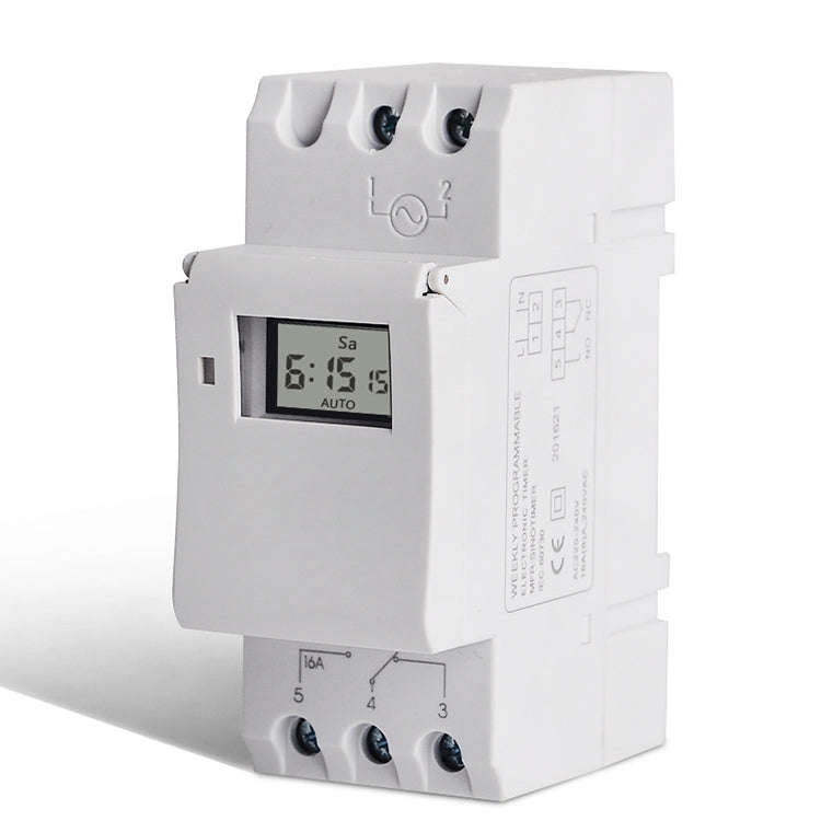 Multifunction Weekly Programmable Electronic Timer(White)