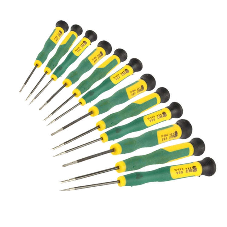12 in 1 Screwdriver Repair Tool Set T2 T3 T4 T5 T6 T8 Ph00 Ph000 (Bst-666)(Green)