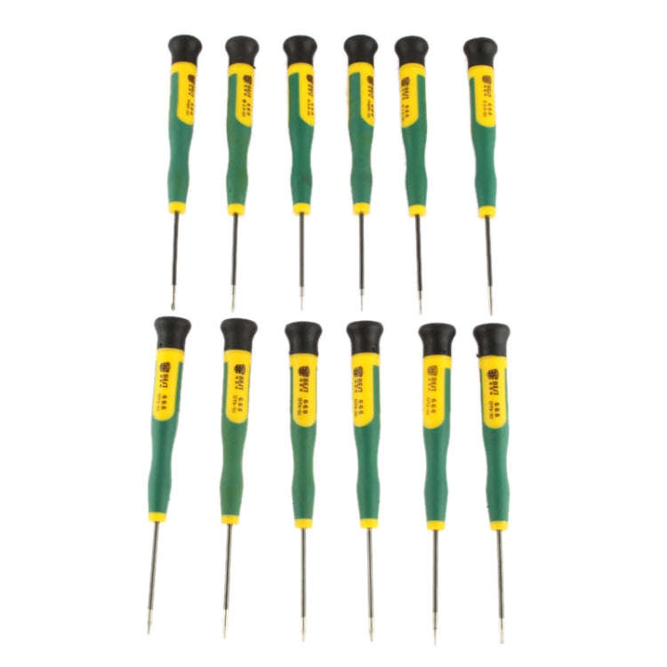 12 in 1 Screwdriver Repair Tool Set T2 T3 T4 T5 T6 T8 Ph00 Ph000 (Bst-666)(Green)