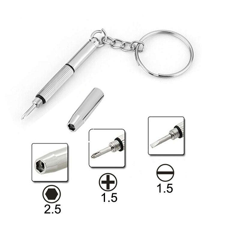 3 in 1 Professional Screwdriver (Cross 1.5, Straight 1.5,Star Nut M2.5) Repair Tool with Keychain...