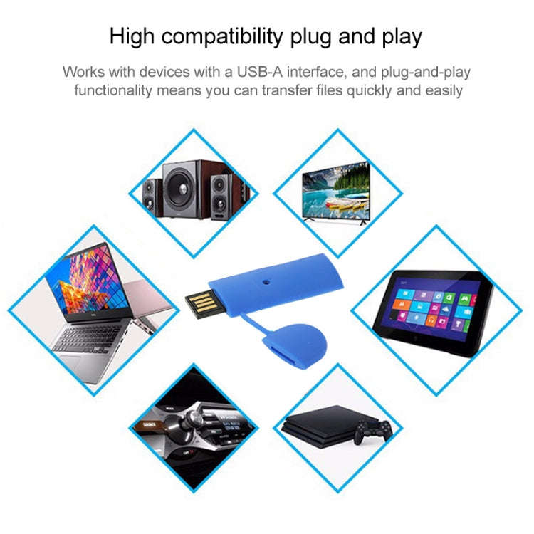 Silicone Bracelet USB Flash Disk with 4GB Memory(Dark Blue)