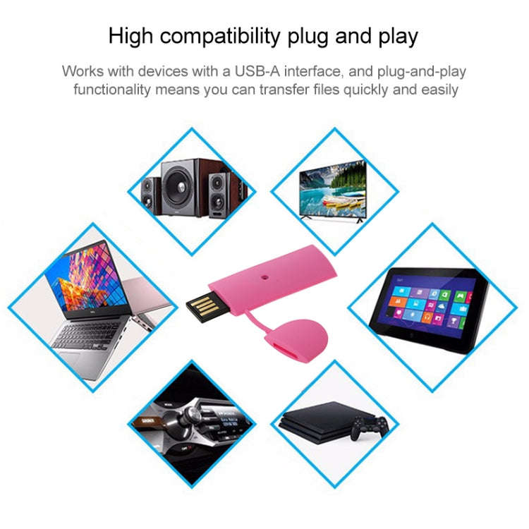 Silicone Bracelet USB Flash Disk with 4GB Memory(Pink)