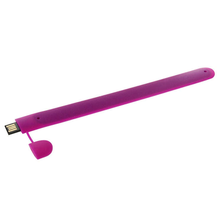 Silicone Bracelet USB Flash Disk with 4GB Memory(Purple)