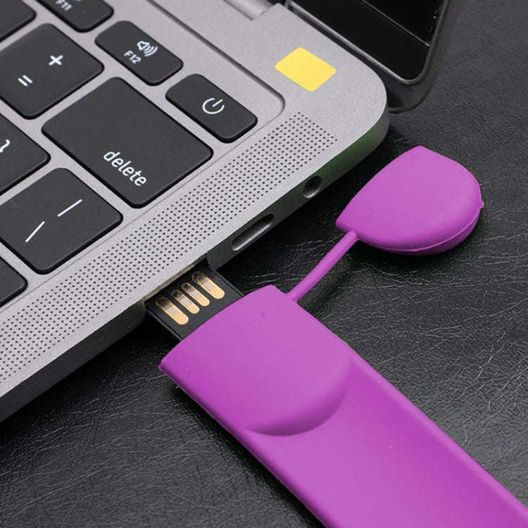 Silicone Bracelet USB Flash Disk with 4GB Memory(Purple)