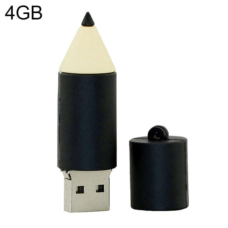 4GB Pencil Shape USB Flash Disk(Black)