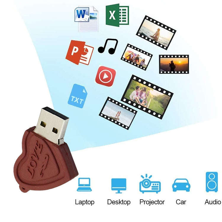 Dual Hearts Style 4GB USB Flash Disk