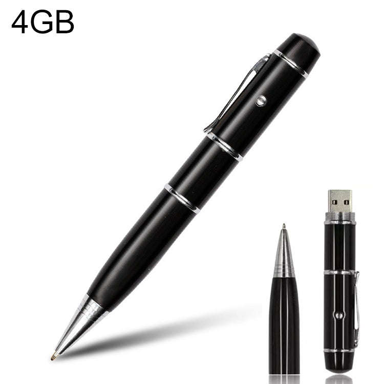 3 in 1 Laser Pen Style USB Flash Disk, 4GB (Black)(Black)
