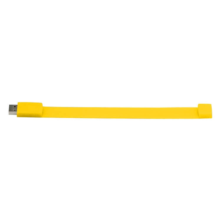 2GB Silicon Bracelets USB 2.0 Flash Disk(Yellow)