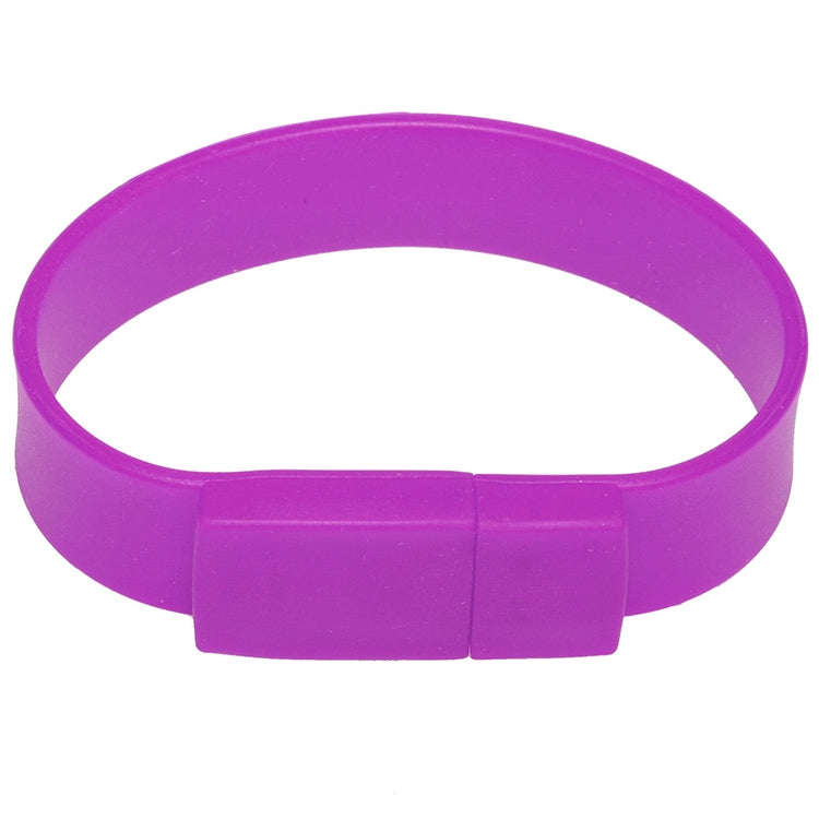 4GB Silicon Bracelets USB 2.0 Flash Disk(Purple)