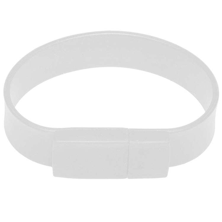 2GB Silicon Bracelets USB 2.0 Flash Disk(White)