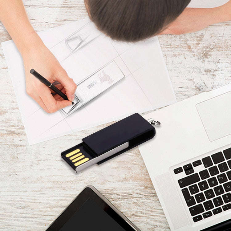 Mini Rotatable USB Flash Disk (8GB), Black