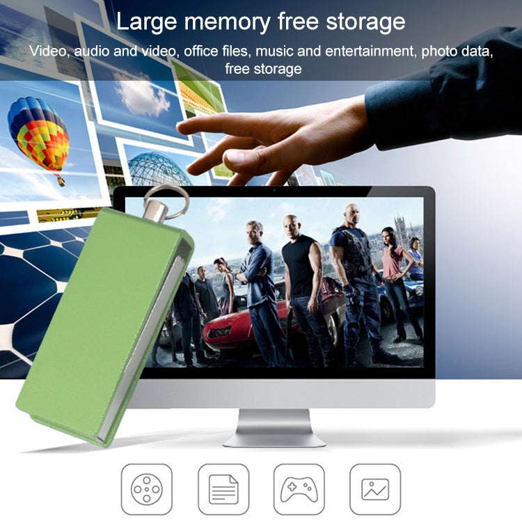 Mini Rotatable USB Flash Disk (16GB), Green