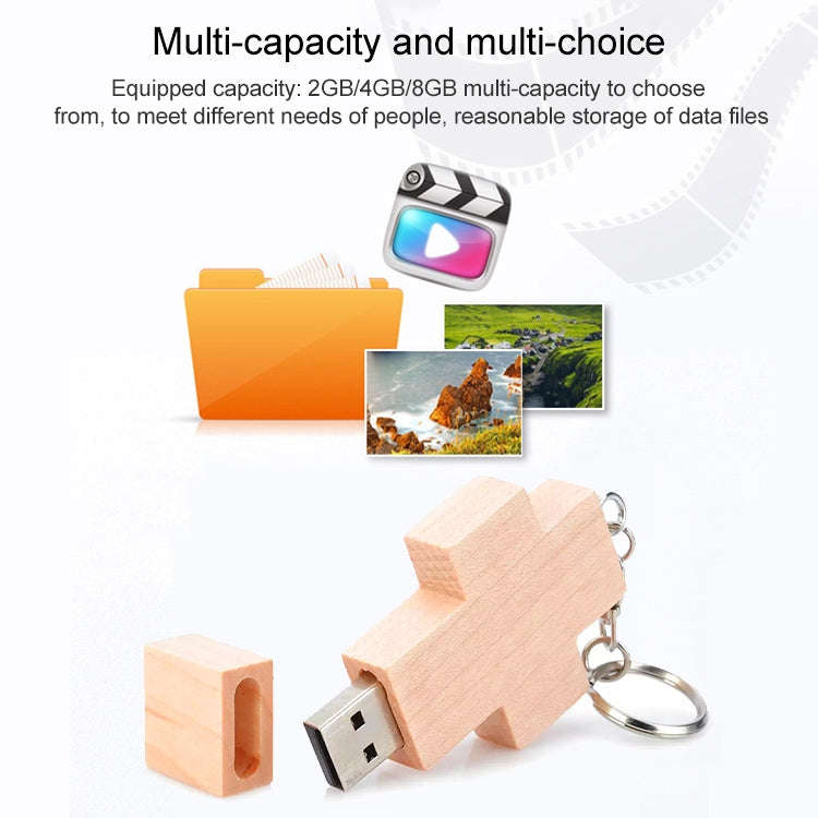 4 GB Wood Cross Style USB Flash Disk