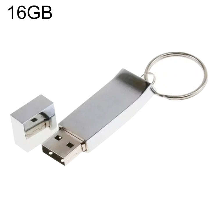 Metallic on Key Ring Style USB 2.0 Flash Disk (16GB)(Silver)