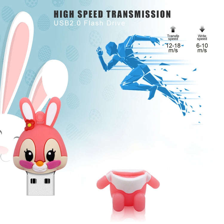 Cartoon Bunny Style Silicone USB 2.0 Flash disk, Special for All Kinds of Festival Day Gifts,Pink...