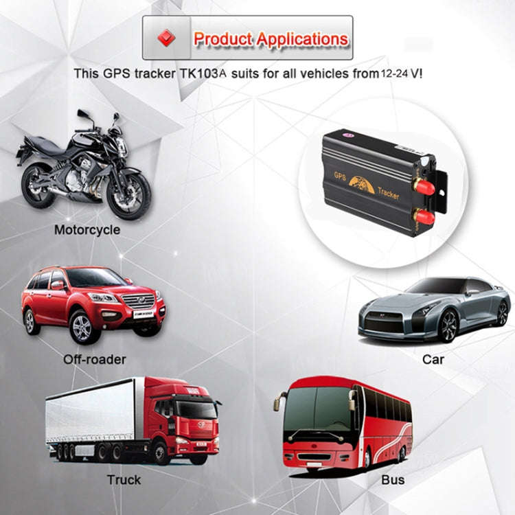 TK103A GPS / SMS / GPRS Tracker Vehicle Tracking System, Support Dual SIM Card, Specifically Desi...