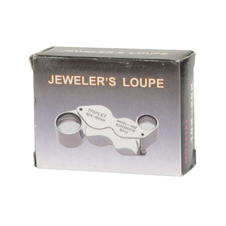 10X - 20X Portable & Rotatable Handheld Jewelry Loupe Magnifier Reading Magnifier (MG22181)(Silver)