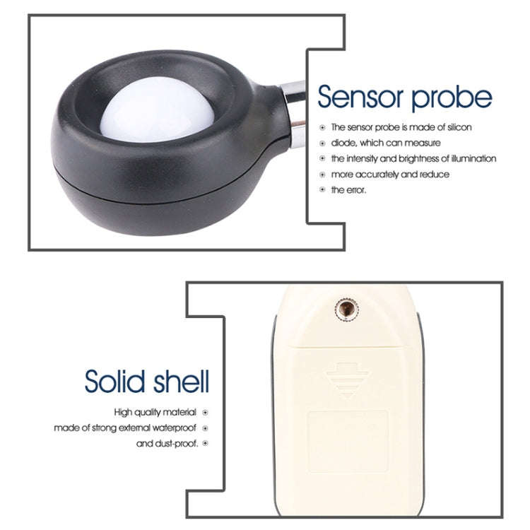 BENETECH Digital Light Lux Meter for Factory / School / House Various Occasion, Range: 0-200,000 ...