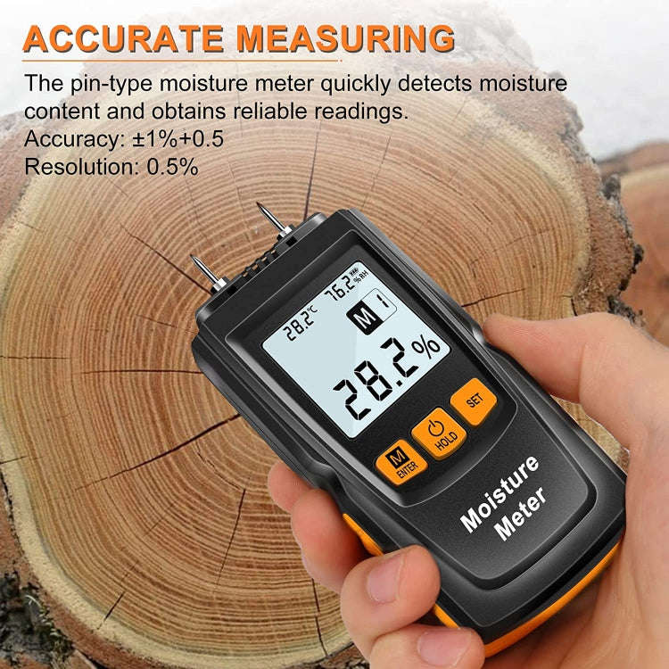 GM610 Digital Wood Moisture Meter(Black)