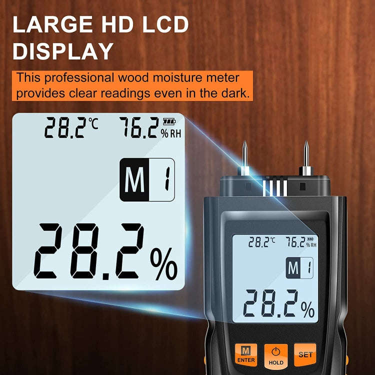 GM610 Digital Wood Moisture Meter(Black)