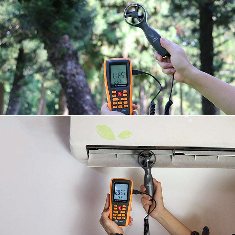 BENETECH GM8902 2.6 Inch LCD Screen Digital Wind Speed Meter Anemometer(Yellow)