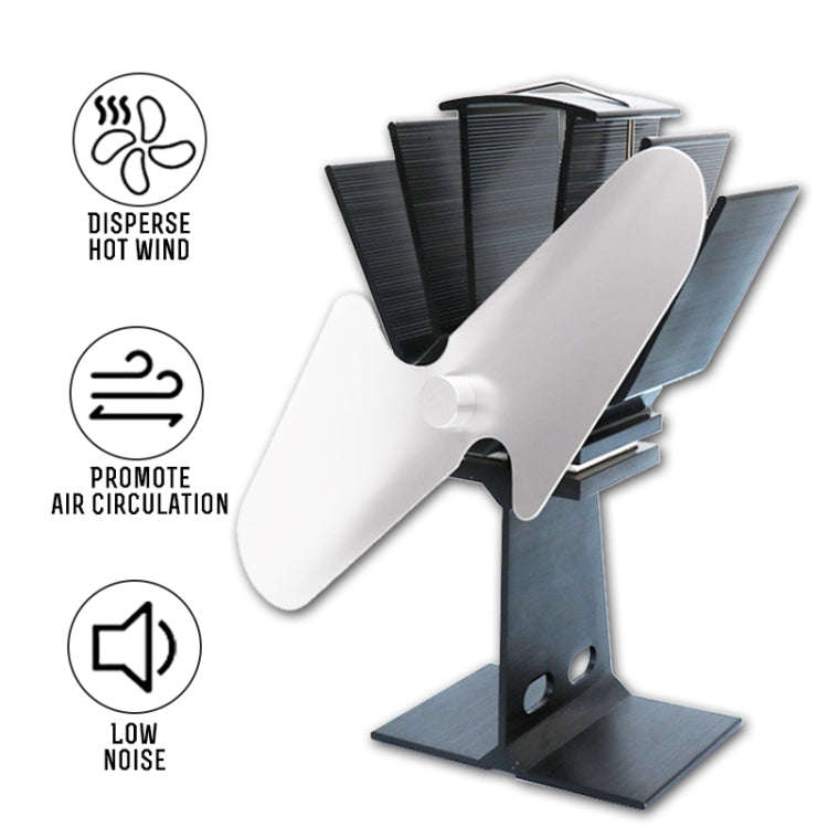 YL501 Eco-friendly Heat Powered Stove Fan for Wood / Gas / Pellet Stoves(Rose Red)