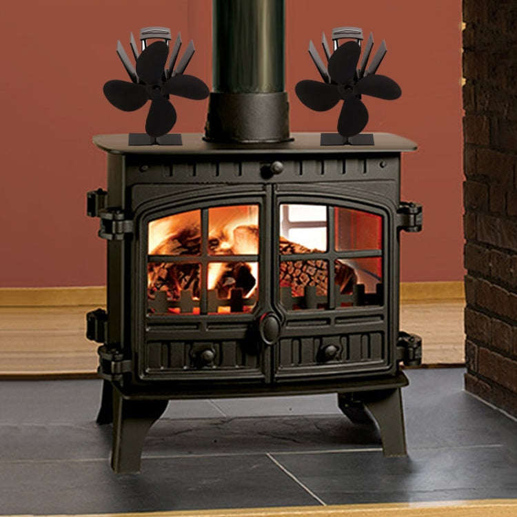 YL603 Eco-friendly Aluminum Alloy Heat Powered Stove Fan with 4 Blades for Wood / Gas / Pellet St...