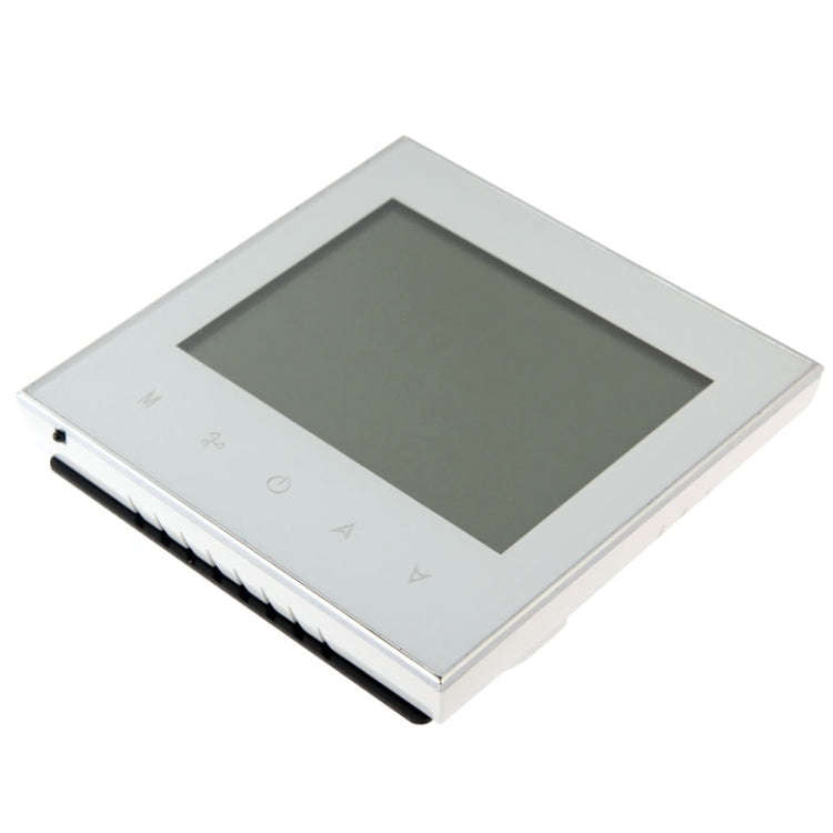 LCD Display Air Conditioning 2-Pipe Programmable Room Thermostat for Fan Coil Unit(White)