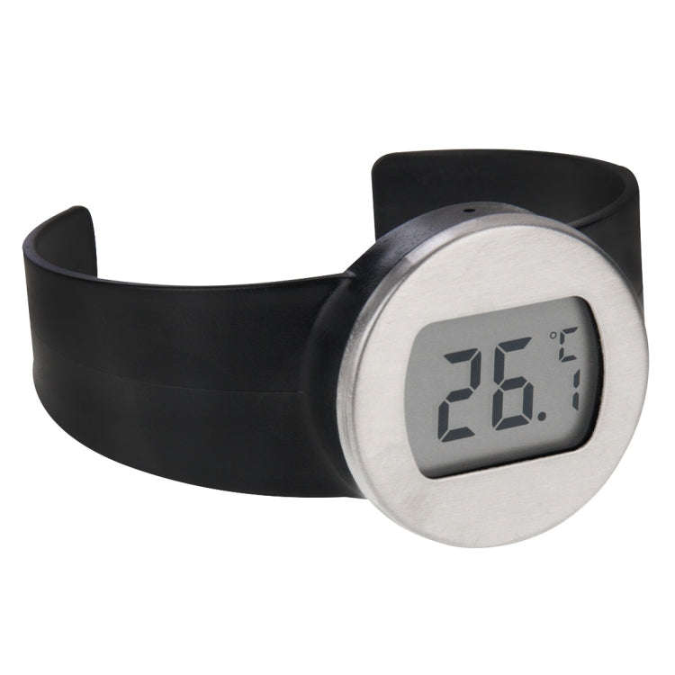 Celsius Degree Digital LCD Display Wine Bottle Thermometer, Suitable Bottle Diameter: 65-80mm (Bl...