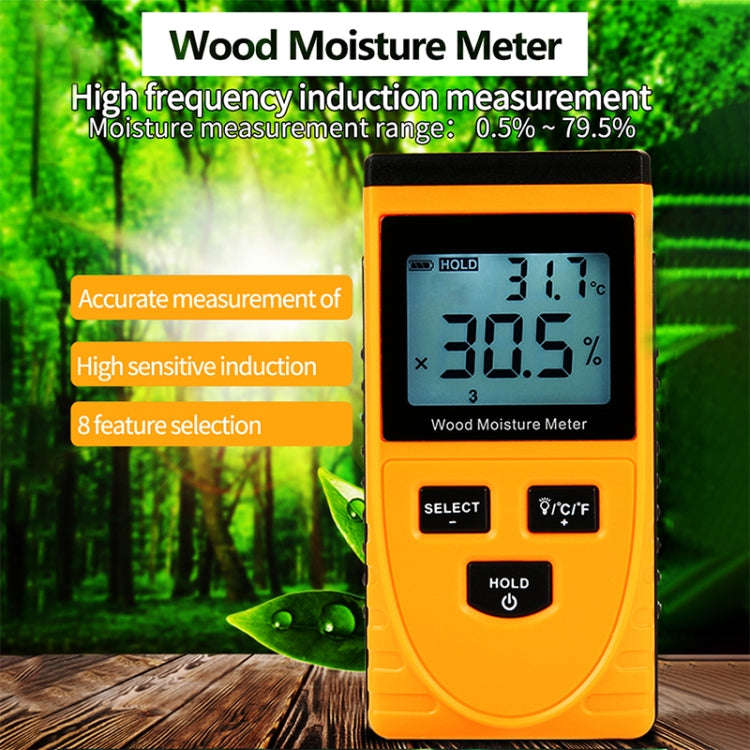 GM630 Digital Wood Moisture Meter with LCD(Orange)