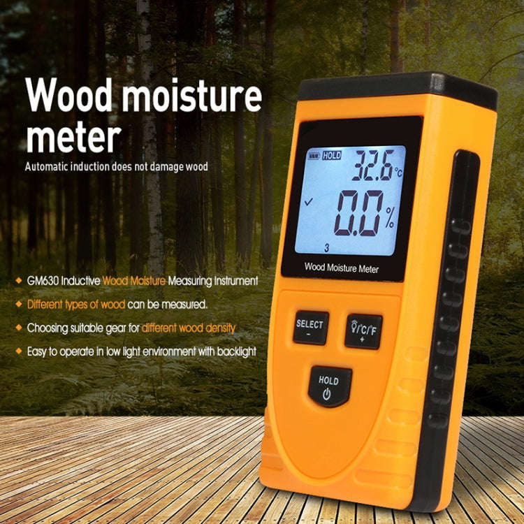 GM630 Digital Wood Moisture Meter with LCD(Orange)