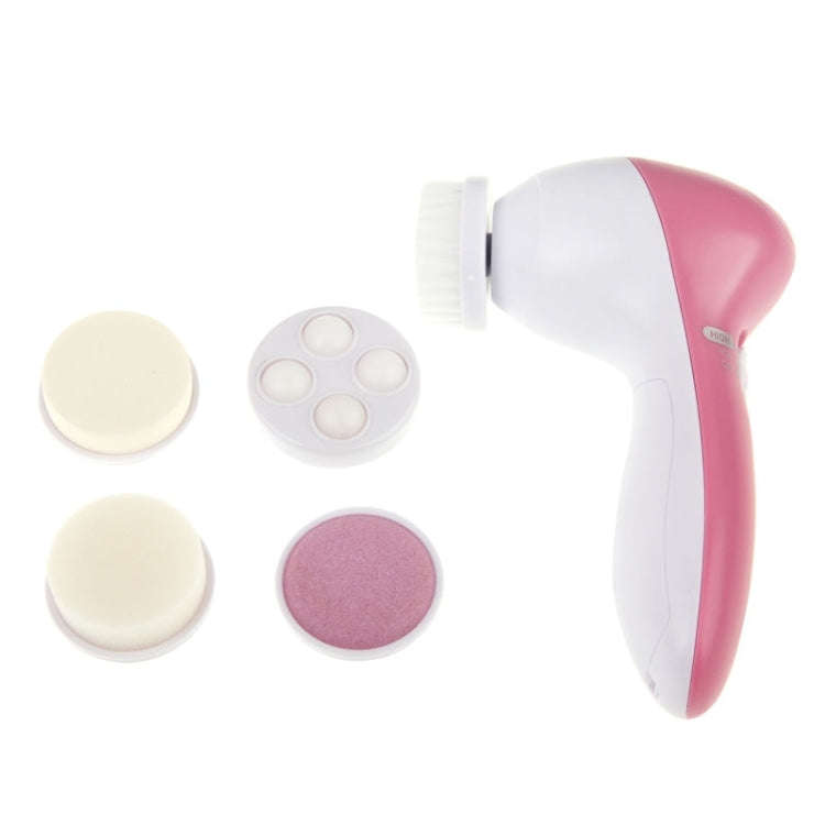 5 in 1 Beauty Care Brush Massager Scrubber Face Skin Care Electric Facial Cleanser