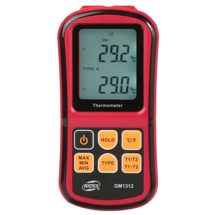 BENETECH GM1312 2.4 inch LCD Screen Thermocouple Thermometer Measure J,K,T,E,N and R Type, Measur...