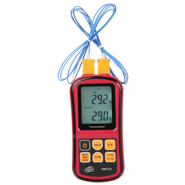 BENETECH GM1312 2.4 inch LCD Screen Thermocouple Thermometer Measure J,K,T,E,N and R Type, Measur...