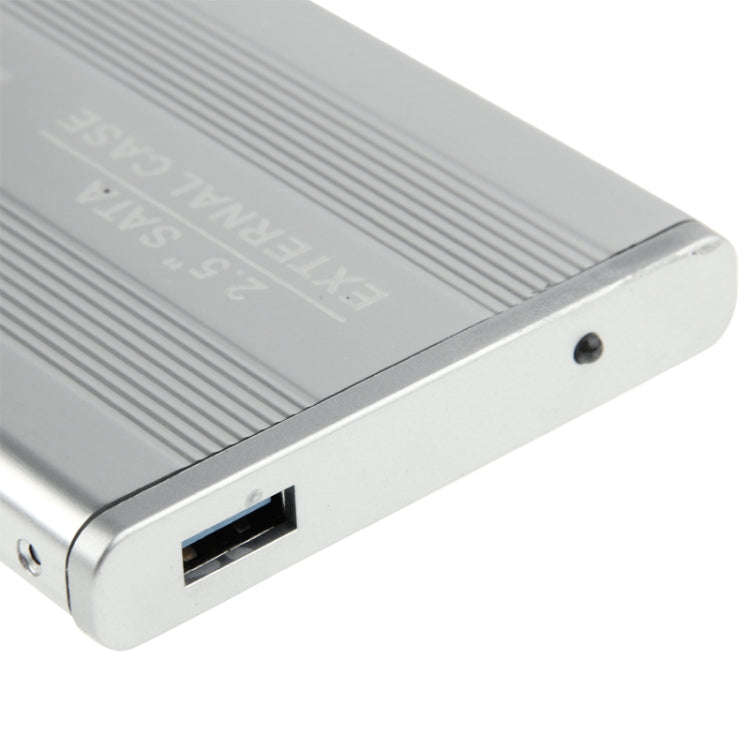 High Speed 2.5 inch HDD SATA External Case, Support USB 3.0(Silver)