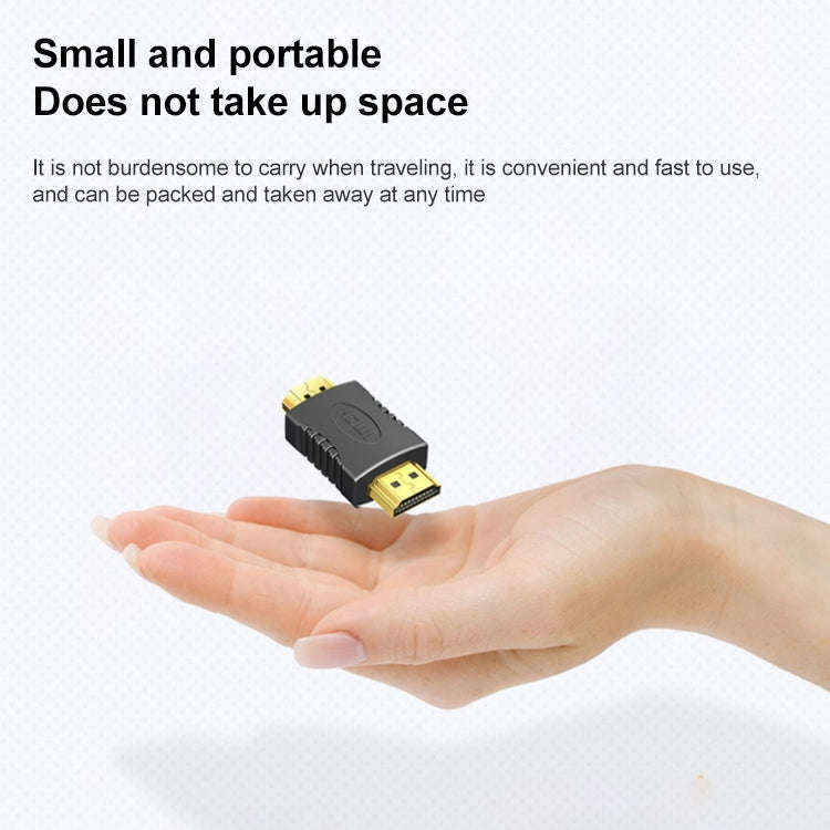 Gold Plated HDMI 19 Pin Male to HDMI 19 Pin Male Adapter, Support Full HD 1080P(Black)