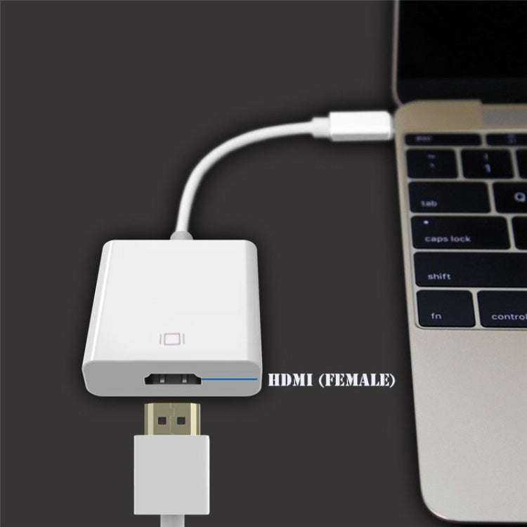 15cm USB-C / Type-C 3.1 Male to HDMI Female Adapter Cable, For Macbook 12 inch / Chromebook Pixel...