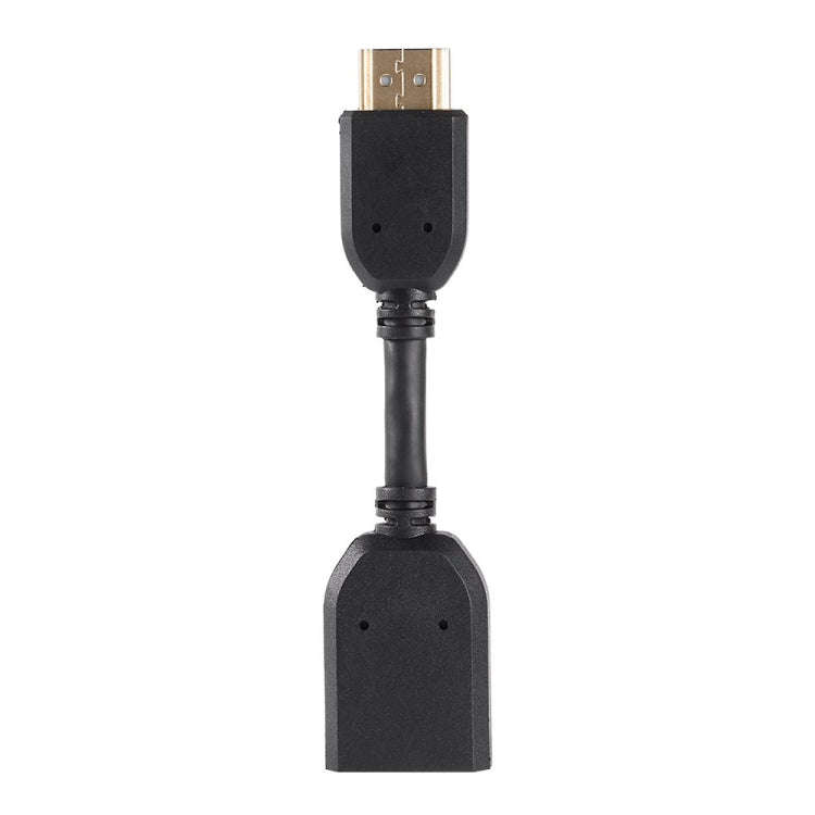 10cm HDMI 19 Pin Male to HDMI 19 Pin Female (AM-AF) Connector Adapter Cable(Black)