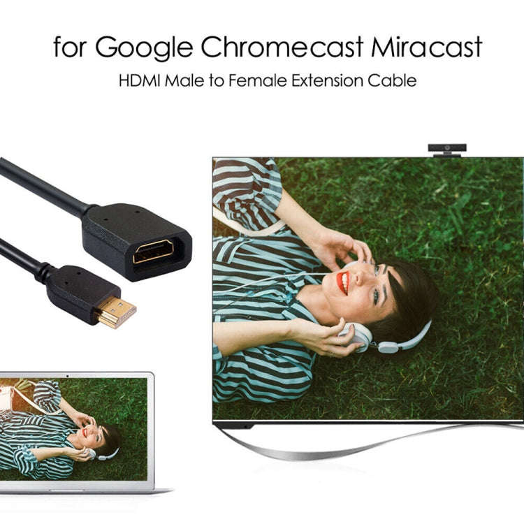 10cm HDMI 19 Pin Male to HDMI 19 Pin Female (AM-AF) Connector Adapter Cable(Black)