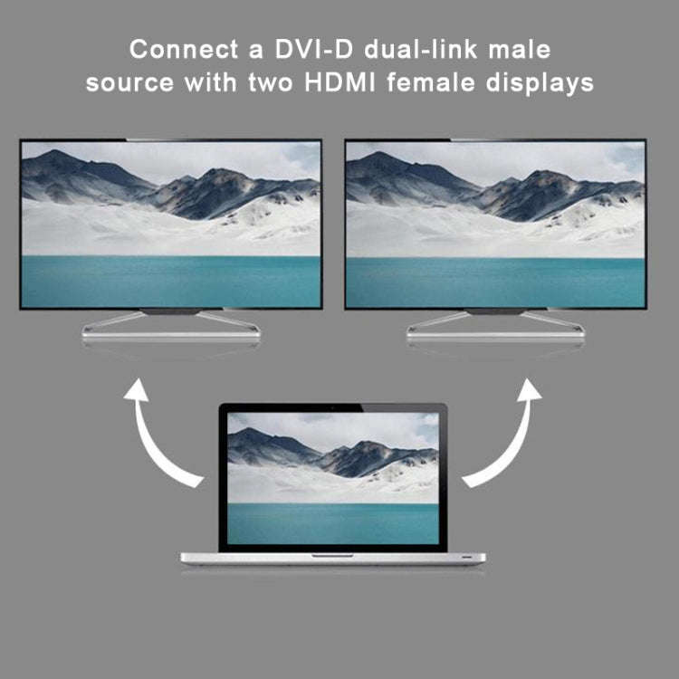 29.5cm DVI 24+1 Pin Male to 2 x HDMI Female Splitter Cable(Black)