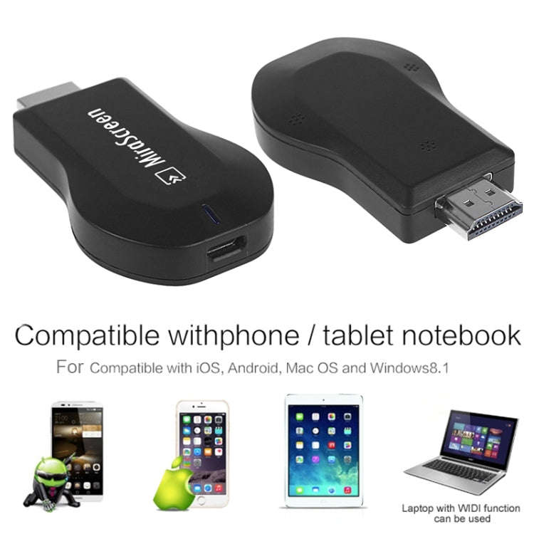MiraScreen WiFi Display Dongle / Miracast Airplay DLNA Display Receiver Dongle(Black)