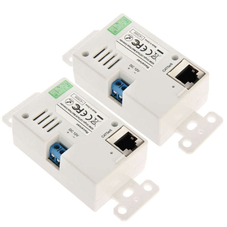 HDMI Single Cat5e / 6 50 Meters Wall Plate Extender (EU Plug)(White)